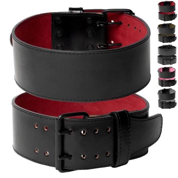 premium suede leather weightlifting belt for bodybuilding