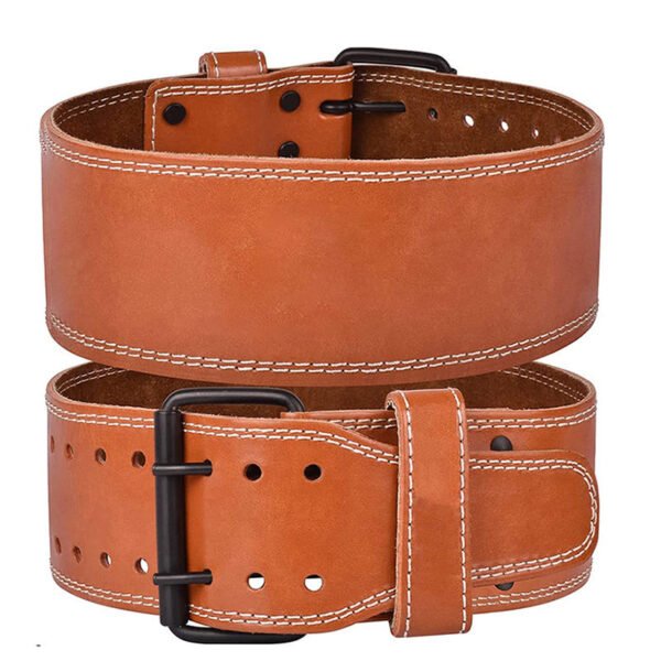 weightlifting belt with double prong buckle – secure fit