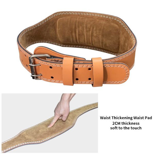 leather weightlifting belt – durable powerlifting support