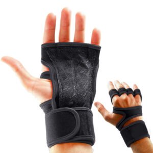 gym gloves with wrist wraps for weight training and powerlifting