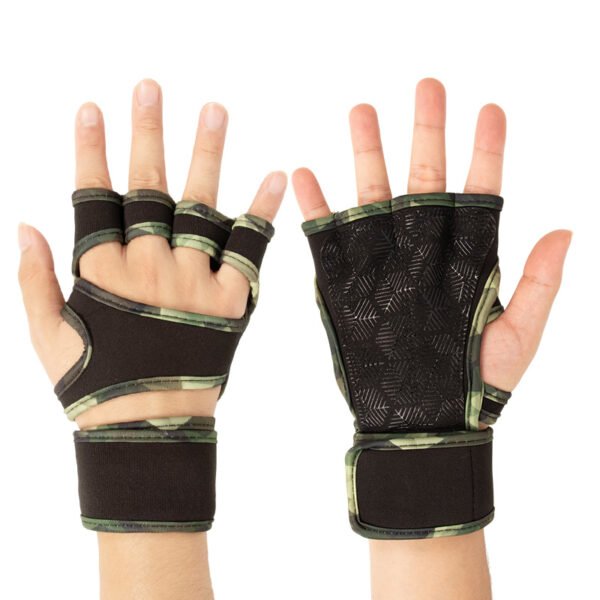 gym gloves with wrist wraps for weight training and powerlifting