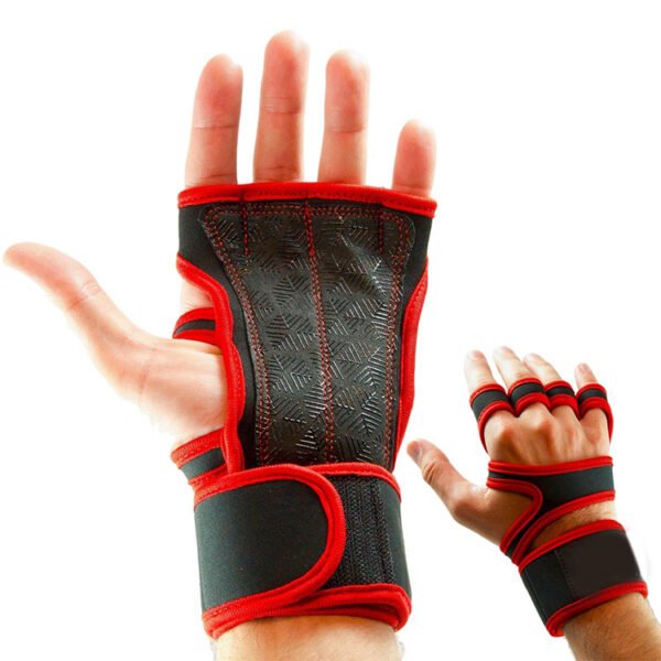 gym gloves with wrist wraps for weight training and powerlifting