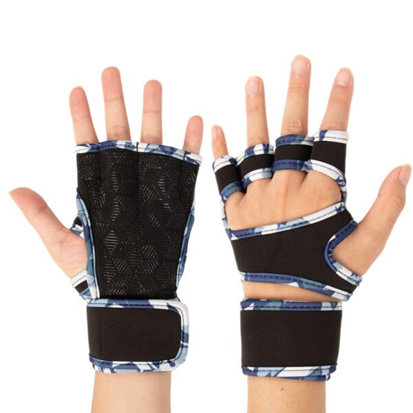 gym gloves with wrist wraps for weight training and powerlifting